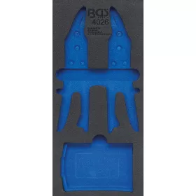   BGS technic 1/3 Szerszámtálca szerszámkocsihoz, üresen: 5 lépcsősfúró / lemezvágó olló készlethez (nem tartozék) (BGS 4026-1)
