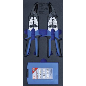   BGS technic 1/3 Szerszámkocsi szerszámkocsihoz: 5 részes lépcsősfúró / lemezvágó olló készlettel (BGS 4026)