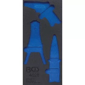   BGS technic 1/3 Szerszámtálca szerszámkocsihoz, üresen: 3 részes blankoló fogó készlethez (nem tartozék) (BGS 4028-1)