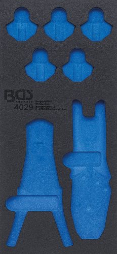 BGS technic 1/3 Szerszámtálca szerszámkocsihoz, üresen: 12 részes krimpelő és blankoló fogó készlethez (nem tartozék) (BGS 4029-1)