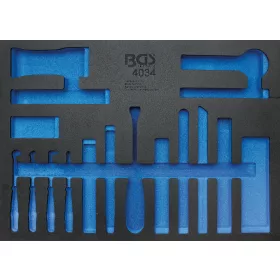   BGS technic 3/3 Szerszámtálca szerszámkocsihoz, üresen: 17 részes ék és kampó készlethez (nem tartozék) (BGS 4034-1)