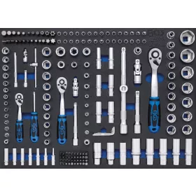   BGS technic 3/3 Szerszámtálca szerszámkocsihoz: 192 részes Pro Torque® dugókulcs készlettel (BGS 4036)