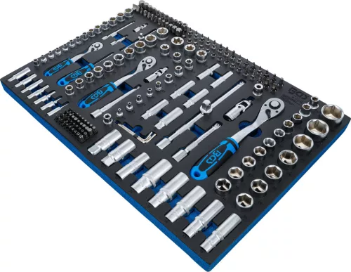 BGS technic 3/3 Szerszámtálca szerszámkocsihoz: 192 részes Pro Torque® dugókulcs készlettel (BGS 4036)