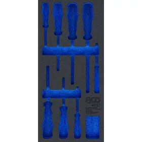   BGS technic 1/3 Szerszámtálca szerszámkocsihoz, üresen: 8 részes VDE csavarhúzó készlethez (nem tartozék) (BGS 4037-1)