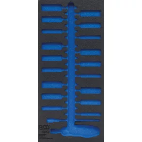   BGS technic 1/3 Szerszámtálca szerszámkocsihoz, üresen: 20 részes kefe készlethez (nem tartozék) (BGS 4043-1)