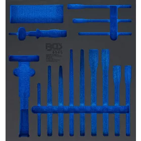   BGS technic 2/3 Szerszámtálca szerszámkocsihoz, üresen: 15 részes pontozó, kiütő vágó készlethez (nem tartozék) (BGS 4045-1)