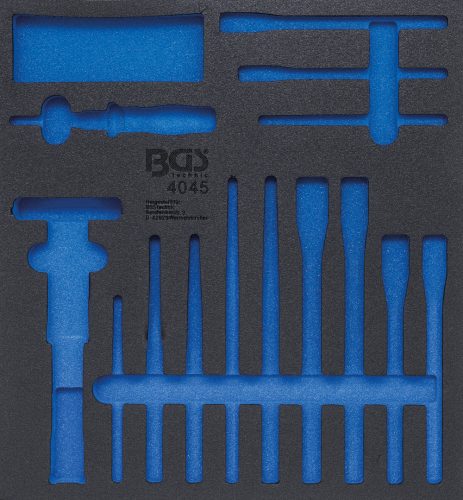 BGS technic 2/3 Szerszámtálca szerszámkocsihoz, üresen: 15 részes pontozó, kiütő vágó készlethez (nem tartozék) (BGS 4045-1)