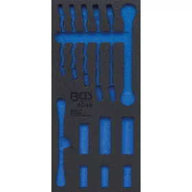   BGS technic 1/3 Szerszámtálca szerszámkocsihoz, üresen: 13 részes fékcsőkulcs és 3/8" speciális dugókulcs készlethez (nem tartozék) (BGS 4048-1)