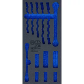   BGS technic 1/3 Szerszámtálca szerszámkocsihoz, üresen: 13 részes fékcsőkulcs és 3/8" speciális dugókulcs készlethez (nem tartozék) (BGS 4048-1)