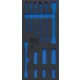BGS technic 1/3 Szerszámtálca szerszámkocsihoz, üresen: 13 részes fékcsőkulcs és 3/8" speciális dugókulcs készlethez (nem tartozék) (BGS 4048-1)