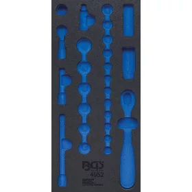   BGS technic 1/3 Szerszámtálca szerszámkocsihoz, üresen: 26 részes 3/8" dugókulcs készlethez (nem tartozék) (BGS 4052-1)