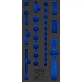   BGS technic 1/3 Szerszámtálca szerszámkocsihoz, üresen: 26 részes 3/8" dugókulcs készlethez (nem tartozék) (BGS 4052-1)