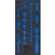 BGS technic 1/3 Szerszámtálca szerszámkocsihoz, üresen: 26 részes 3/8" dugókulcs készlethez (nem tartozék) (BGS 4052-1)