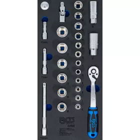   BGS technic 1/3 Szerszámtálca szerszámkocsihoz: 26 részes 3/8" dugókulcs készlettel (BGS 4052)