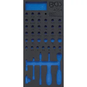   BGS technic 1/3 Szerszámtálca szerszámkocsihoz, üresen: 41 részes 1/4" dugókulcs készlethez (nem tartozék) (BGS 4054-1)