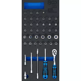   BGS technic 1/3 Szerszámtálca szerszámkocsihoz: 41 részes 1/4" dugókulcs készlettel (BGS 4054)