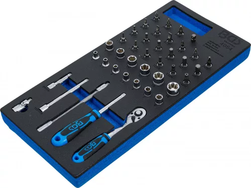 BGS technic 1/3 Szerszámtálca szerszámkocsihoz: 41 részes 1/4" dugókulcs készlettel (BGS 4054)