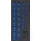 BGS technic 1/3 Szerszámtálca szerszámkocsihoz, üresen: 1/4" és 1/2" 12-szögű dugókulcs készlethez (nem tartozék) (BGS 4056-1)