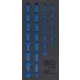 BGS technic 1/3 Szerszámtálca szerszámkocsihoz, üresen: 1/4" és 1/2" 12-szögű dugókulcs készlethez (nem tartozék) (BGS 4056-1)