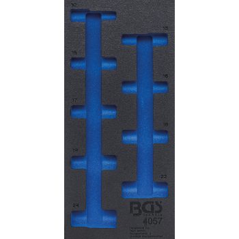   BGS technic 1/3 Szerszámtálca szerszámkocsihoz, üresen: 9 részes 1/2" 6-szögű hosszított dugókulcs készlethez, 10-24 mm (nem tartozék) (BGS 4057-1)