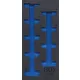 BGS technic 1/3 Szerszámtálca szerszámkocsihoz, üresen: 9 részes 1/2" 6-szögű hosszított dugókulcs készlethez, 10-24 mm (nem tartozék) (BGS 4057-1)