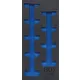 BGS technic 1/3 Szerszámtálca szerszámkocsihoz, üresen: 9 részes 1/2" 6-szögű hosszított dugókulcs készlethez, 10-24 mm (nem tartozék) (BGS 4057-1)