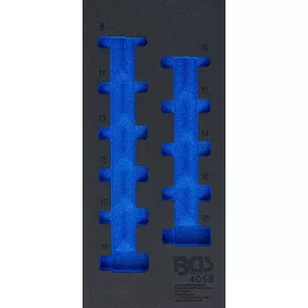   BGS technic 1/3 Szerszámtálca szerszámkocsihoz, üresen: 11 részes 3/8" 6-szögű hosszított dugókulcs készlethez, 8-19 mm (nem tartozék) (BGS 4058-1)