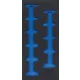 BGS technic 1/3 Szerszámtálca szerszámkocsihoz, üresen: 11 részes 3/8" 6-szögű hosszított dugókulcs készlethez, 8-19 mm (nem tartozék) (BGS 4058-1)