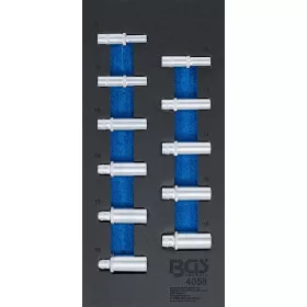   BGS technic 1/3 Szerszámtálca szerszámkocsihoz: 11 részes 3/8" 6-szögű hosszított dugókulcs készlettel, 8-19 mm (BGS 4058)