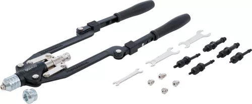 BGS technic Popszegecshúzó és szegecsanyahúzó készlet, hosszú karos, 3,2–6,4 mm / M4–M10 (BGS 405)