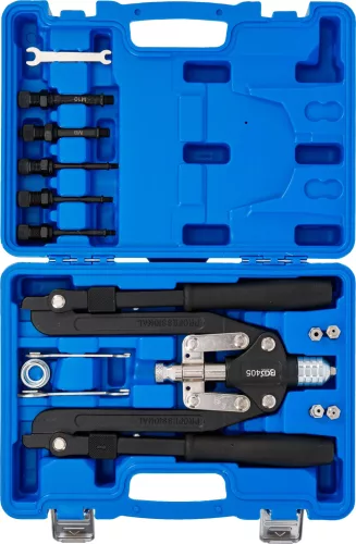 BGS technic Popszegecshúzó és szegecsanyahúzó készlet, hosszú karos, 3,2–6,4 mm / M4–M10 (BGS 405)