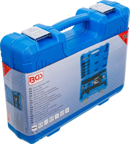 BGS technic Popszegecshúzó és szegecsanyahúzó készlet, hosszú karos, 3,2–6,4 mm / M4–M10 (BGS 405)