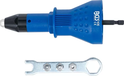 BGS technic Fúrógépbe fogható szegecselő 2,4-3,2-4-4,8mm (BGS 406)