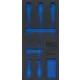 BGS technic 1/3 Szerszámtálca szerszámkocsihoz, üresen: 5 részes Torx csavarhúzó készlethez, T6-T10 (nem tartozék) (BGS 4076-1)