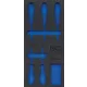 BGS technic 1/3 Szerszámtálca szerszámkocsihoz, üresen: 5 részes Torx csavarhúzó készlethez, T6-T10 (nem tartozék) (BGS 4076-1)