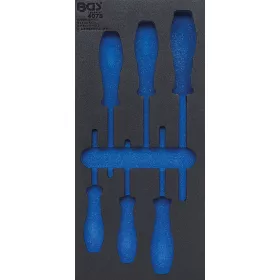   BGS technic 1/3 Szerszámtálca szerszámkocsihoz, üresen: 6 részes Torx csavarhúzó készlethez, T15-T40 (nem tartozék) (BGS 4078-1)