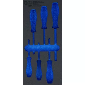   BGS technic 1/3 Szerszámtálca szerszámkocsihoz, üresen: 6 részes Torx csavarhúzó készlethez, T15-T40 (nem tartozék) (BGS 4078-1)