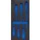 BGS technic 1/3 Szerszámtálca szerszámkocsihoz, üresen: 6 részes Torx csavarhúzó készlethez, T15-T40 (nem tartozék) (BGS 4078-1)