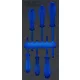 BGS technic 1/3 Szerszámtálca szerszámkocsihoz, üresen: 6 részes Torx csavarhúzó készlethez, T15-T40 (nem tartozék) (BGS 4078-1)