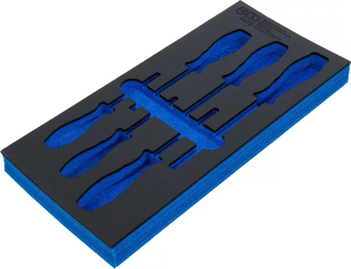 BGS technic 1/3 Szerszámtálca szerszámkocsihoz, üresen: 6 részes Torx csavarhúzó készlethez, T15-T40 (nem tartozék) (BGS 4078-1)