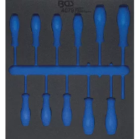   BGS technic 2/3 Szerszámtálca szerszámkocsihoz, üresen: 11 részes Torx csavarhúzó készlethez, T6-T40 (nem tartozék) (BGS 4079-1)