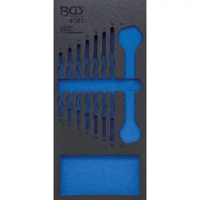   BGS technic 1/3 Szerszámtálca szerszámkocsihoz, üresen: 8 részes villáskulcs készlethez, 6-22 mm (nem tartozék) (BGS 4081-1)