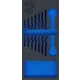BGS technic 1/3 Szerszámtálca szerszámkocsihoz, üresen: 8 részes villáskulcs készlethez, 6-22 mm (nem tartozék) (BGS 4081-1)