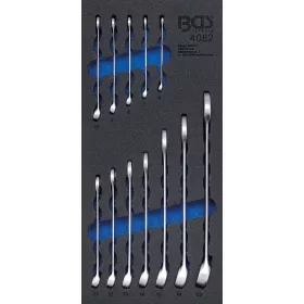   BGS technic 1/3 Szerszámtálca szerszámkocsihoz: 12 részes csillag-villáskulcs készlettel, 6-22 mm (BGS 4082)