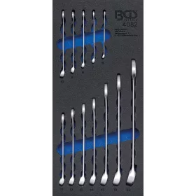  BGS technic 1/3 Szerszámtálca szerszámkocsihoz: 12 részes csillag-villáskulcs készlettel, 6-22 mm (BGS 4082)
