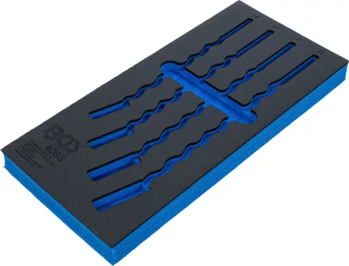 BGS technic 1/3 Szerszámtálca szerszámkocsihoz, üresen: 4 részes csillag-villáskulcs készlethez, 24-32 mm (nem tartozék) (BGS 4083-1)