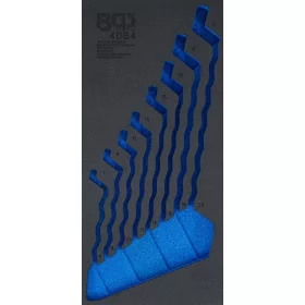   BGS technic 1/3 Szerszámtálca szerszámkocsihoz, üresen: 8 részes hajlított csillag-csillagkulcs készlethez, 6x7-20x22 mm (nem tartozék) (BGS 4084-1)