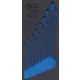 BGS technic 1/3 Szerszámtálca szerszámkocsihoz, üresen: 8 részes hajlított csillag-csillagkulcs készlethez, 6x7-20x22 mm (nem tartozék) (BGS 4084-1)