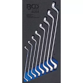   BGS technic 1/3 Szerszámtálca szerszámkocsihoz: 8 részes hajlított csillag-csillagkulcs készlettel, 6x7-20x22 mm (BGS 4084)