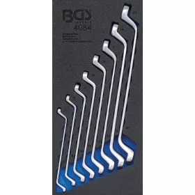   BGS technic 1/3 Szerszámtálca szerszámkocsihoz: 8 részes hajlított csillag-csillagkulcs készlettel, 6x7-20x22 mm (BGS 4084)